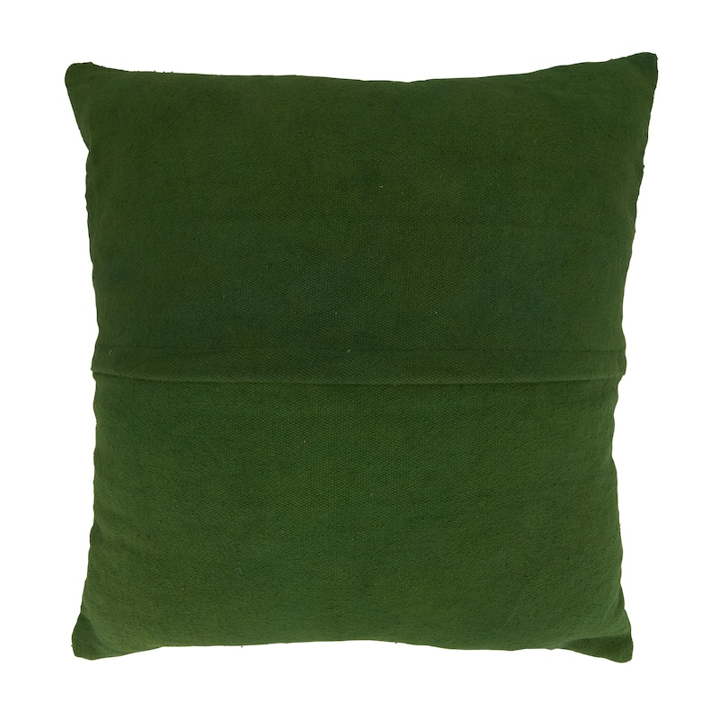 Tufted Pillow With Pom Pom Design, 20"x20"