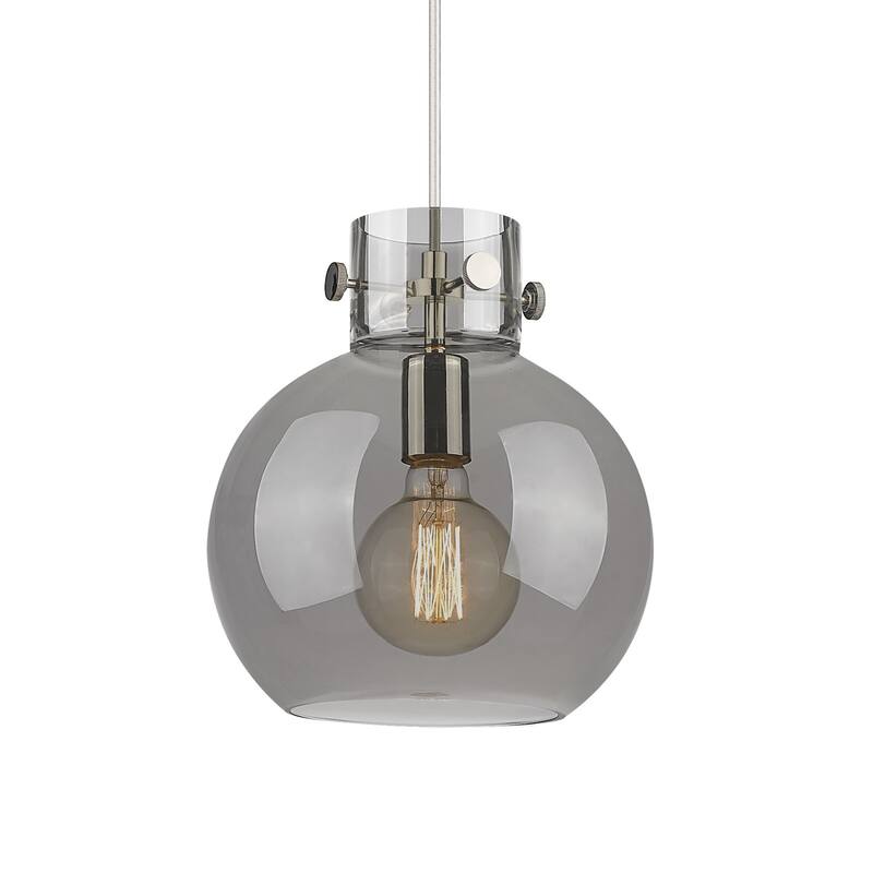 Innovations Lighting 410-1PM-11-10 Newton Sphere Pendant Newton Sphere - Polished Nickel / Plated Smoke