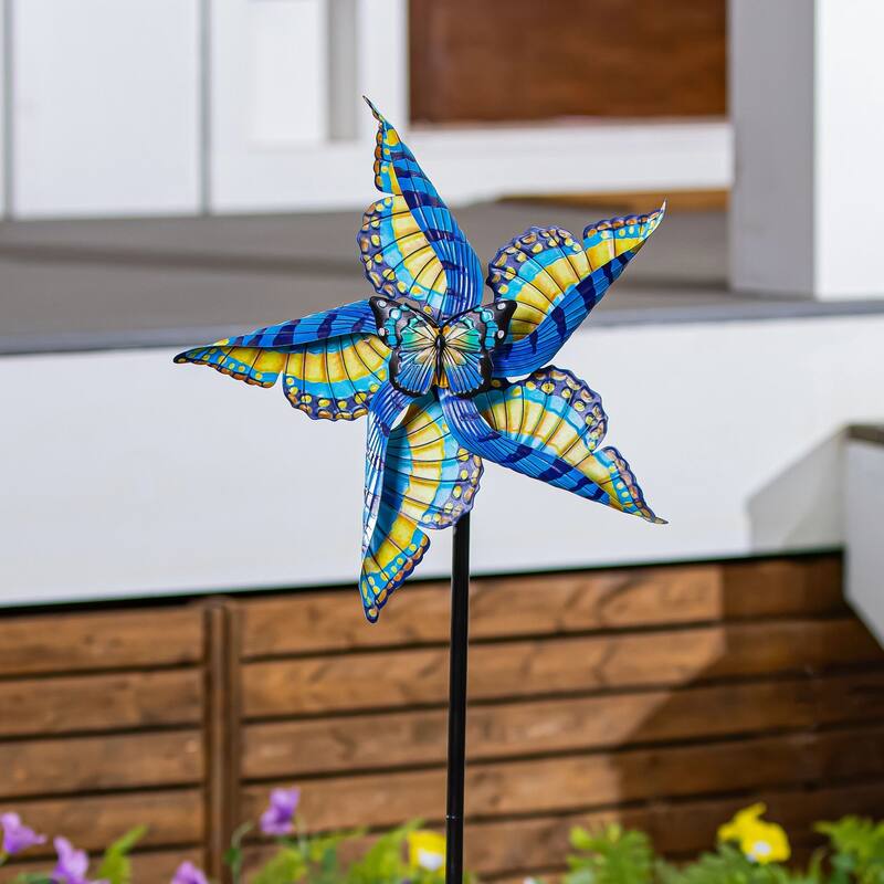 48 in. Swallowtail Butterfly Metal Wind Spinner