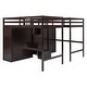 preview thumbnail 5 of 23, Double Loft Beds with Wardrobes and Staircase，Twin Size