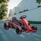 preview thumbnail 1 of 9, 24V Kids Drifting Go Kart, 8.1 MPH with All-Terrain Wheels, Slow Start Technology, Music, Horn, Safety Belt for 8-12 Years Old Red