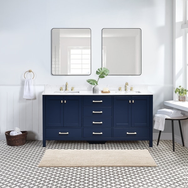 StarrySky 72 inch Undermount Double Sink Bathroom Vanity