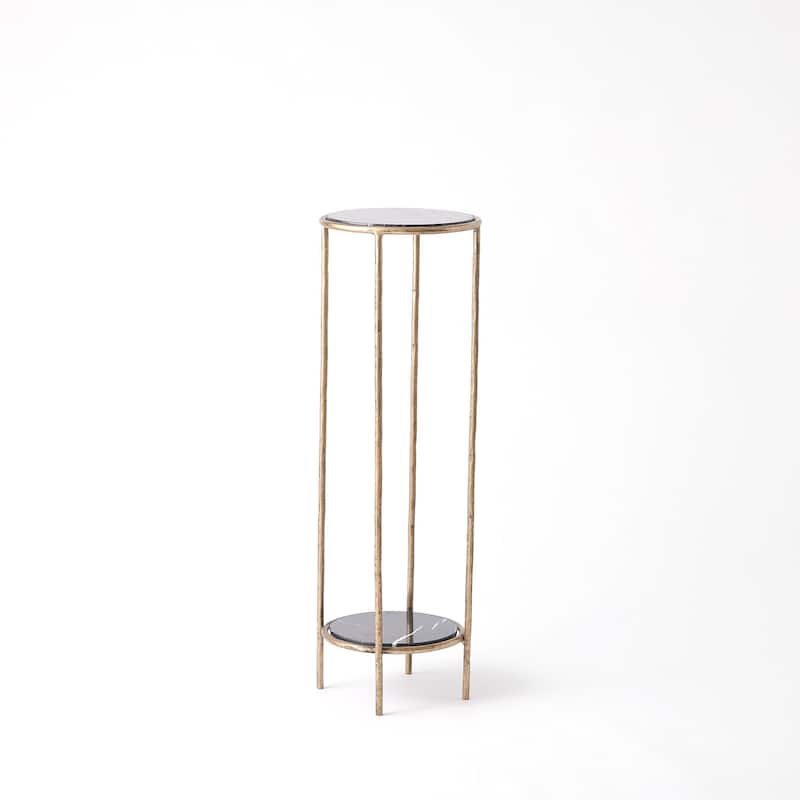 Leif Iron Pedestal Table - Brass - Medium