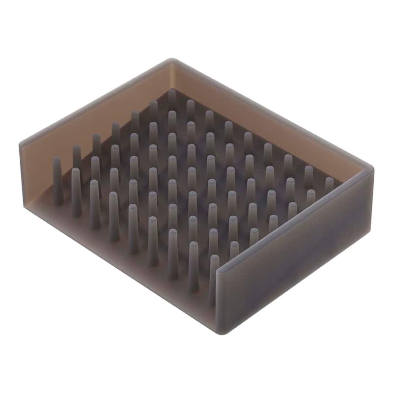 Yamazaki Home Self-Draining Soap Dish, Silicone - L 3.35 x W 4.33 x H 1.18 inches