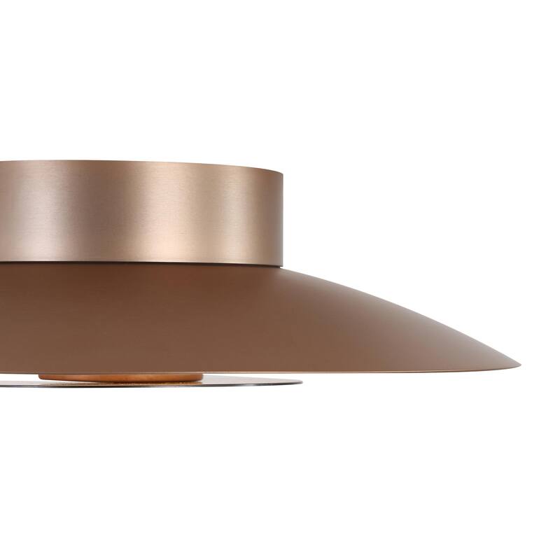 Yep by Golden Lighting Luma Integrated LED Flush Mount in French Gold and Graphite shade