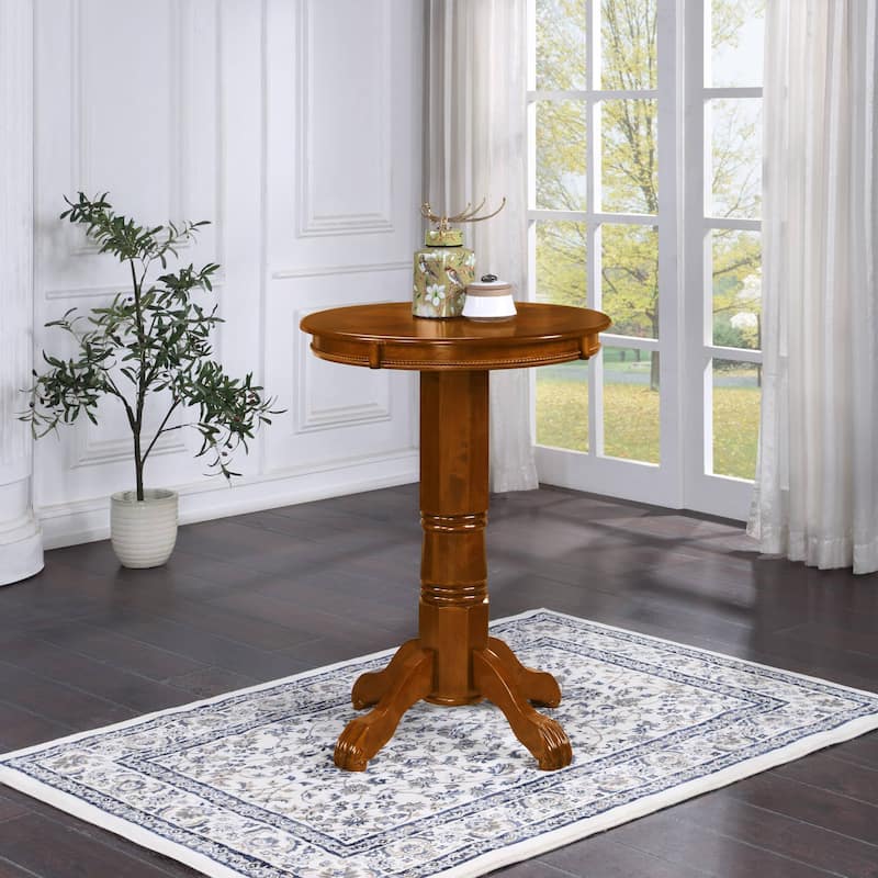 Florence 30-inch Round Wood Pub Table
