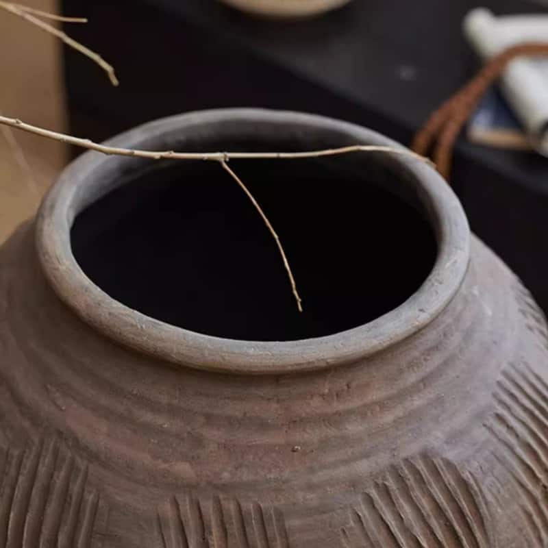 RusticReach Large Floor-Standing Clay Pot