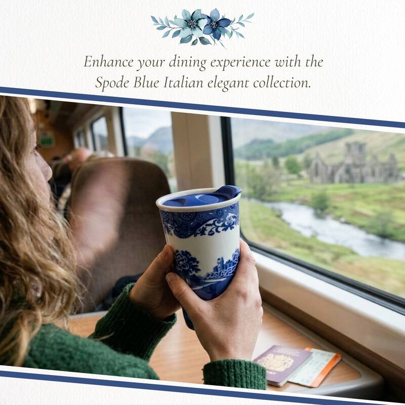 Spode Blue Italian Travel Mug - 8 oz
