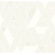 preview thumbnail 1 of 2, Seabrook Designs Parket Geometric Triangles Unpasted Wallpaper 27 in. W x 27 ft. L - Cream & Metallic Ivory
