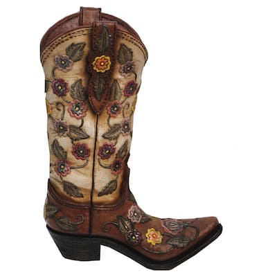 Paseo Road by HiEnd Accents Flower Cowboy Boot Vase