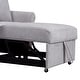 preview thumbnail 27 of 25, Chenille Accent Chair Convertible Sleeper Chair Adjustable Backrest Sofa Chair, 3 in 1 Chaise Lounges Chair Turns Into Chair Bed