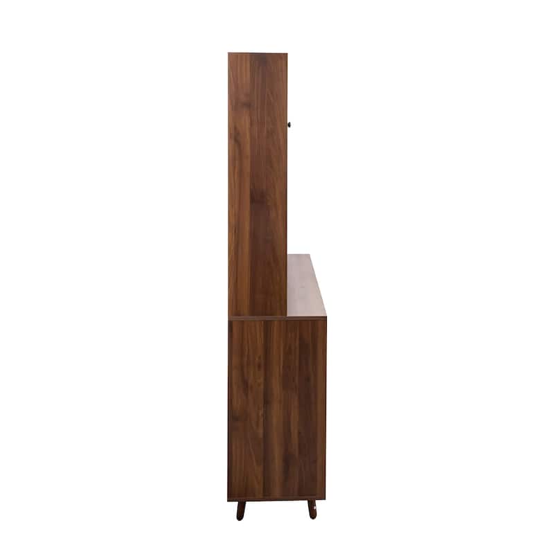 Freestanding Kitchen Pantry Kitchen Hutch Cabinet with Doors and Drawers