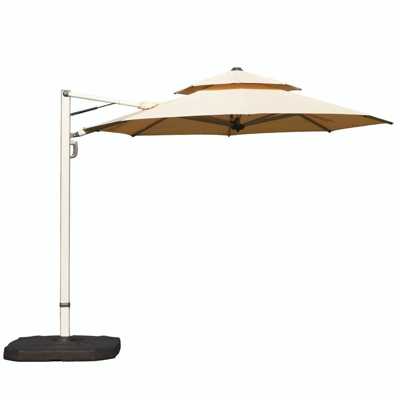 Aluminum Patio Umbrella - 360° Rotation, Hydraulic Lift