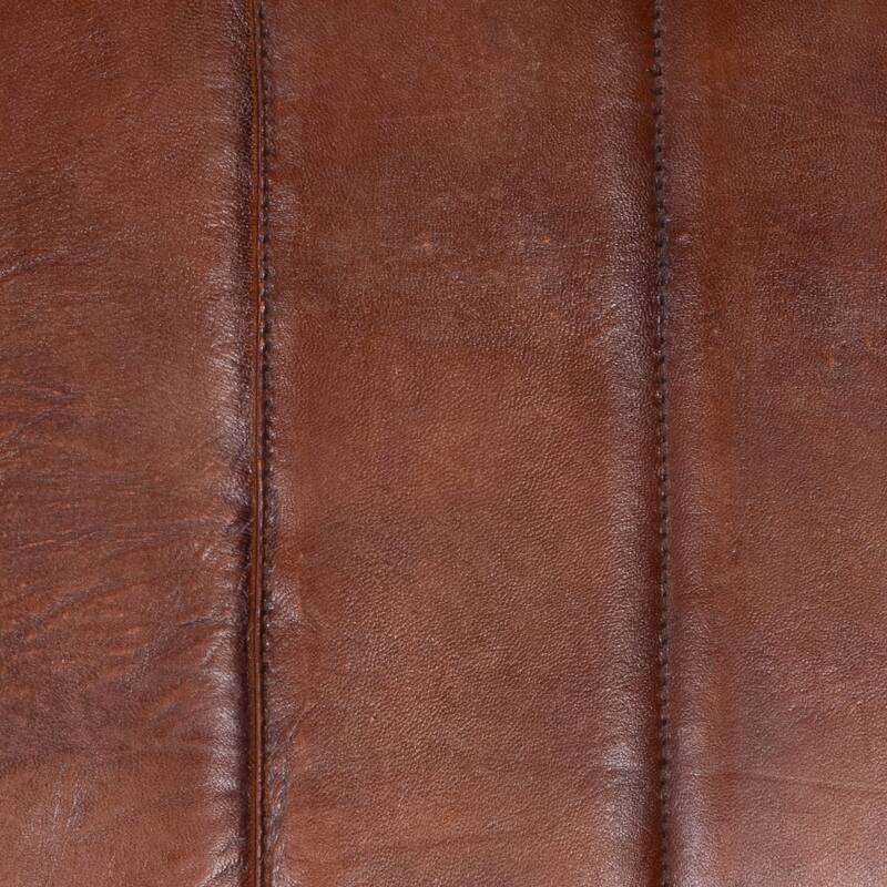 Executive Chic Leather and Metal Bench