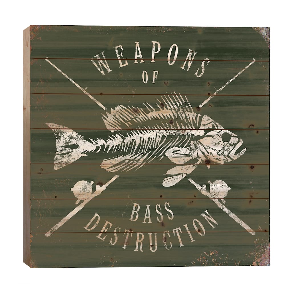 Weapons Of Bass Print On Wood by JJ Brando - Multi-Color