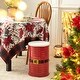 preview thumbnail 2 of 15, Glitzhome Holiday Decorative Nesting Metal Storage Accent Stool or Space Saver with Wood Lid, Set of 2