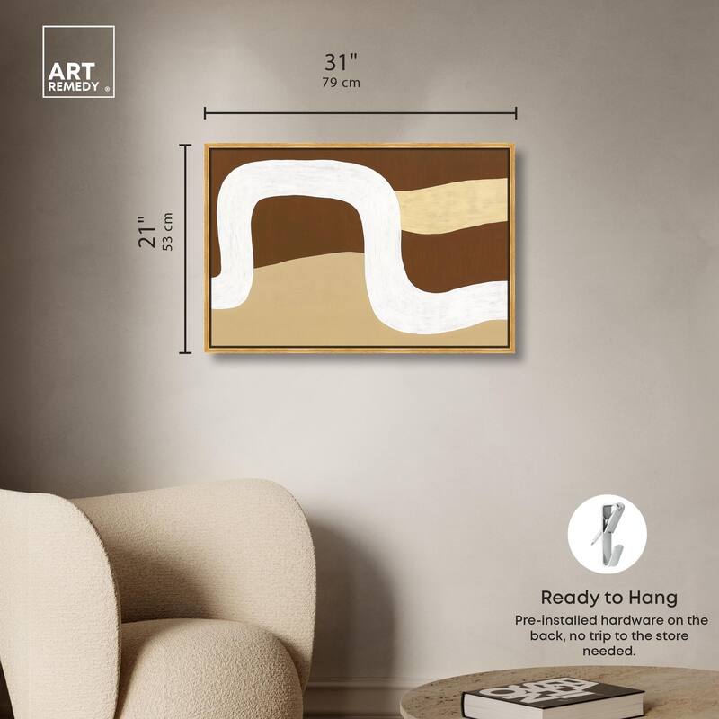 Minimal Wavy II Canvas by Art Remedy