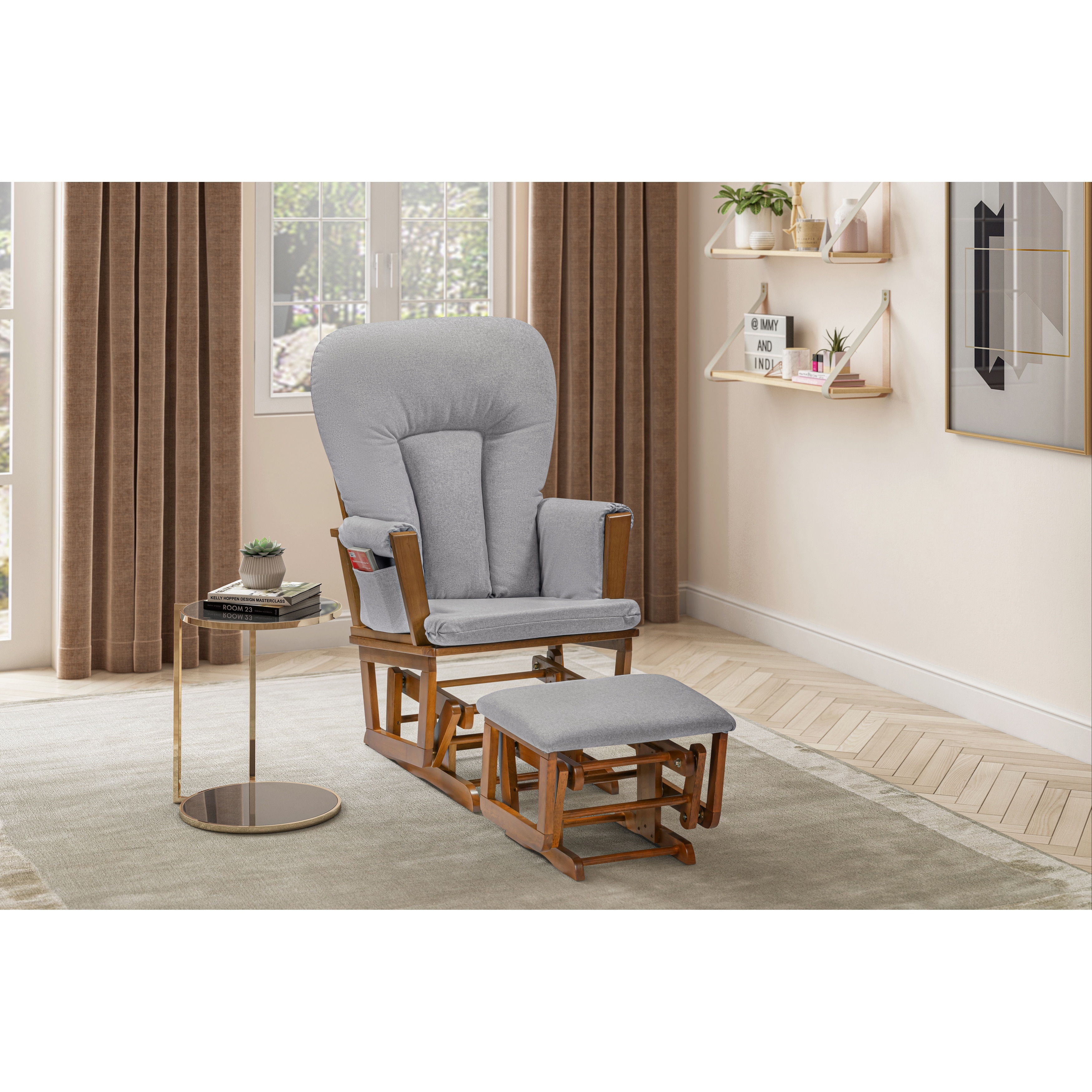 Suite Bebe Contempo Wooden Glider & Ottoman