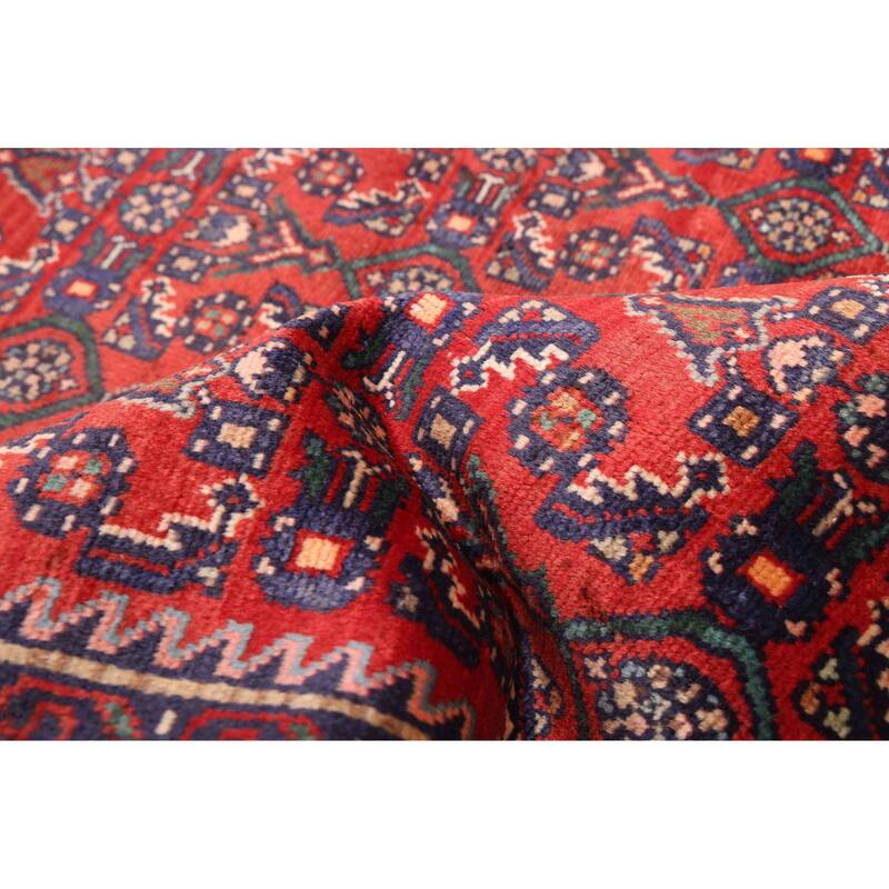 ECARPETGALLERY Hand-knotted Andelz Red Wool Rug - 3'5 x 10'0