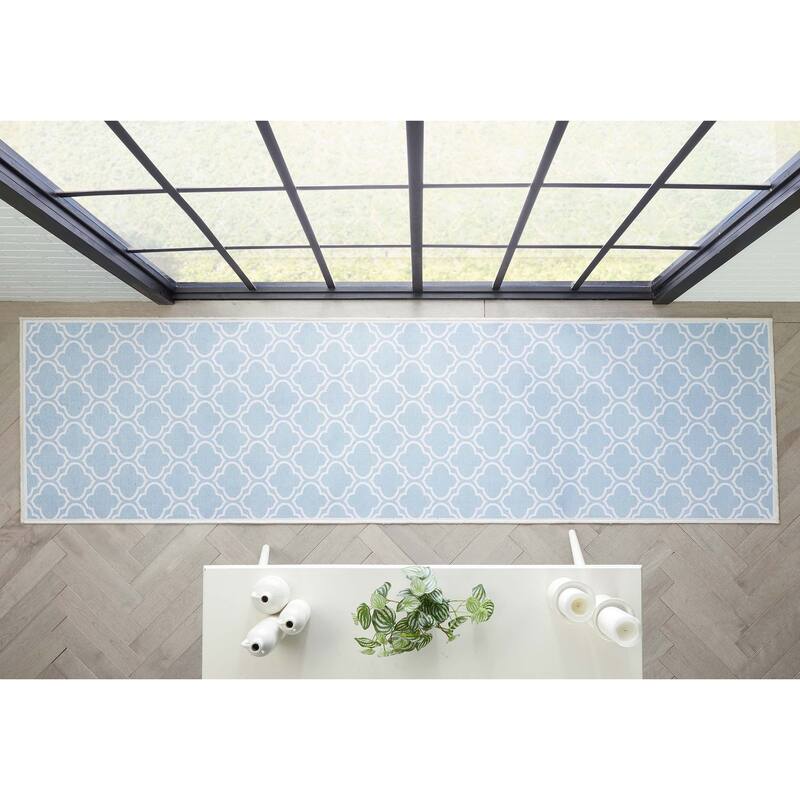Well Woven Apollo Lattice Moroccan Machine Washable Area Rug