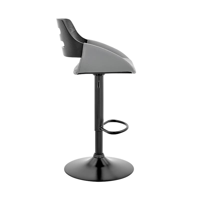 Fabric Swivel Bar Chair with Footrest and Adjustable Height - 19” x 20” x 43” (D x W x H)