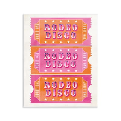 Stupell Rodeo Disco Ticket Stubs Wall Plaque Art Design By Susan Arnot