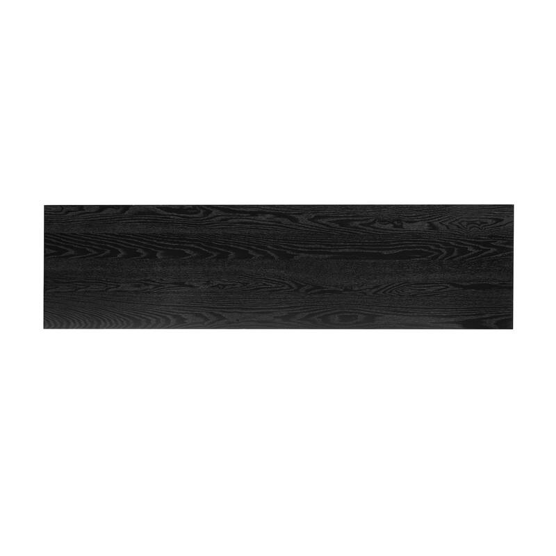59" Console Table with Fireplace Look & Wood Veneer