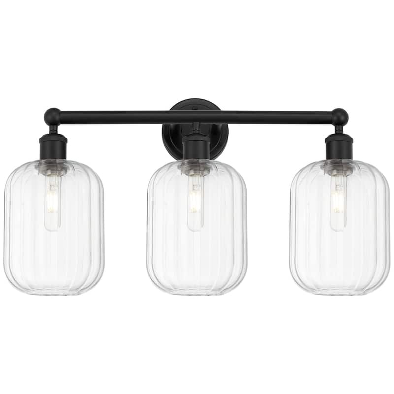 Innovations Lighting 616-3W-14-25 Preston Vanity Preston 3 Light 25" - Matte Black / Clear
