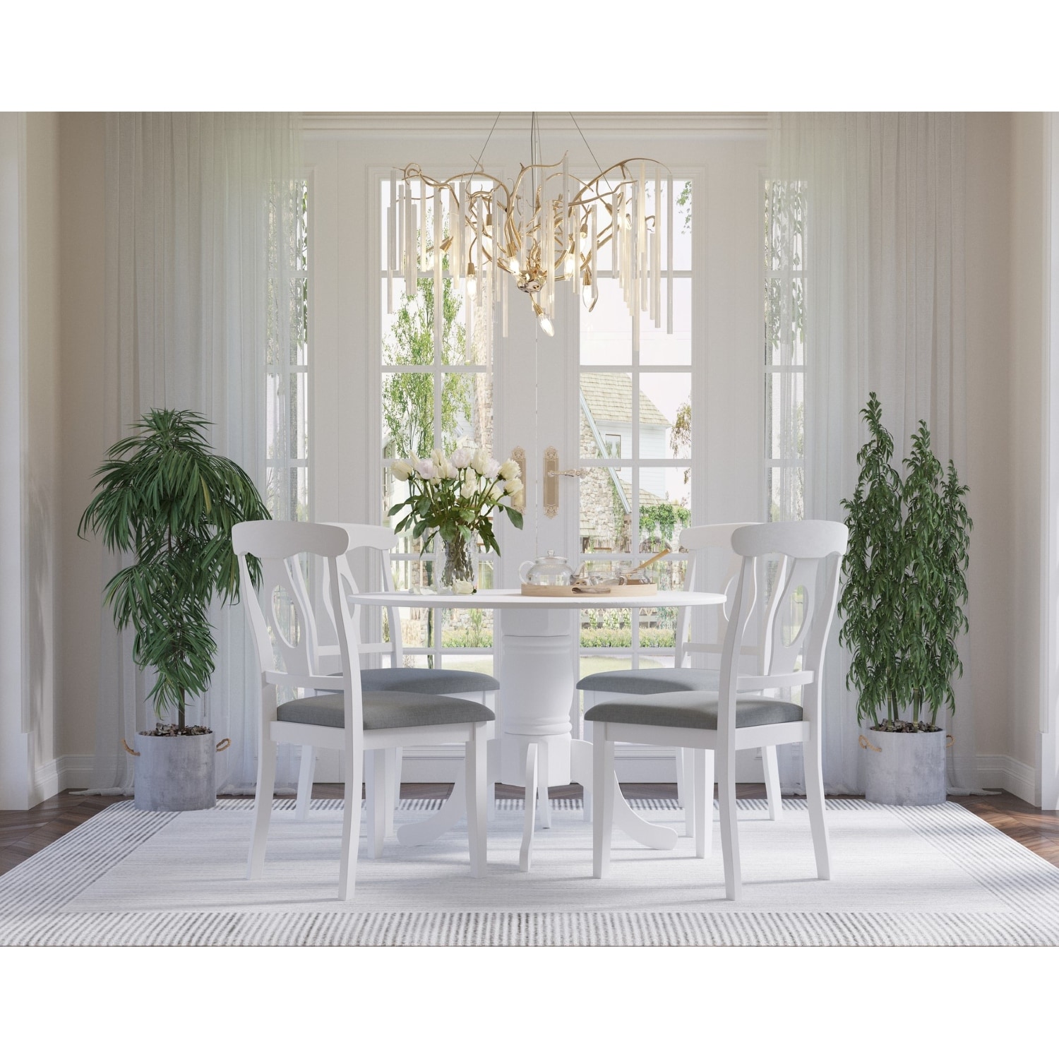 Olivia 5-pieces Dining Table and Chair
