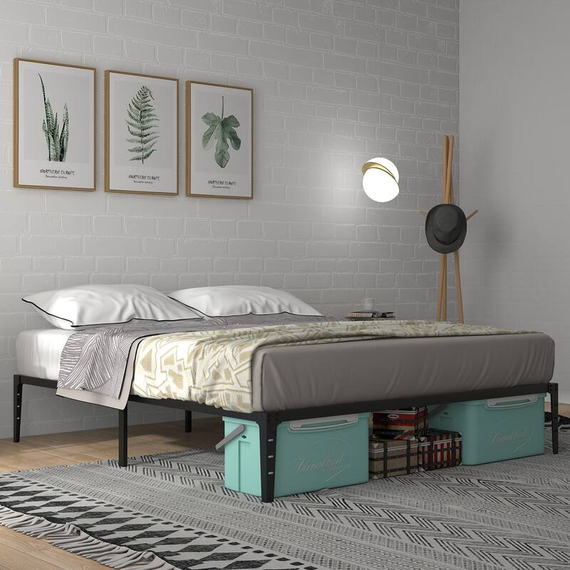 Bed Frame, Metal Slat Support