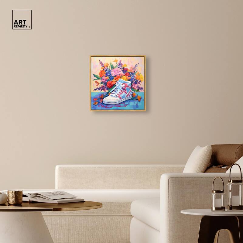 Colorful Sneaker Bouquet II Canvas by Art Remedy