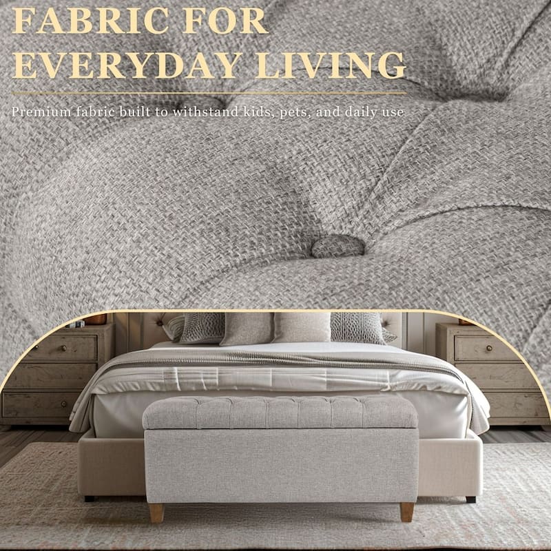 Porch & Den Charenton Tufted Storage Bench