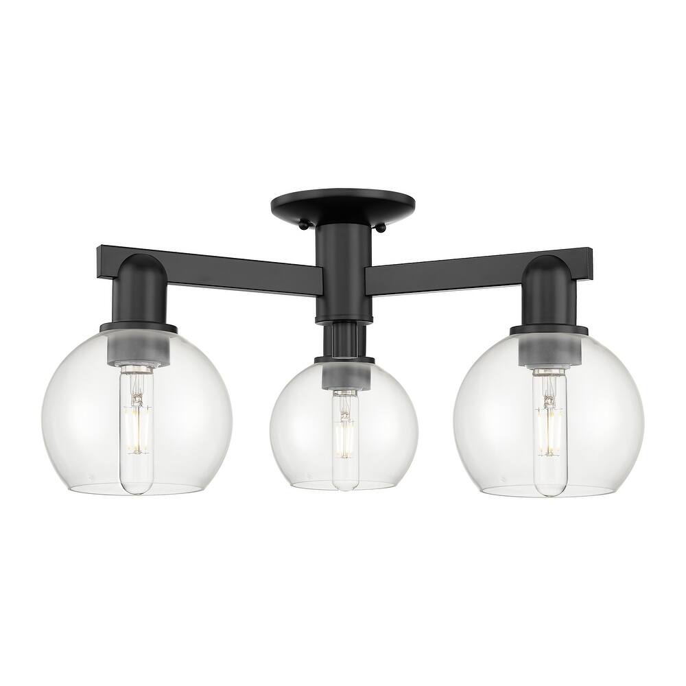 Innovations Lighting 716-3F-10-24 Athens Semi-Flush Athens 3 Light 24"