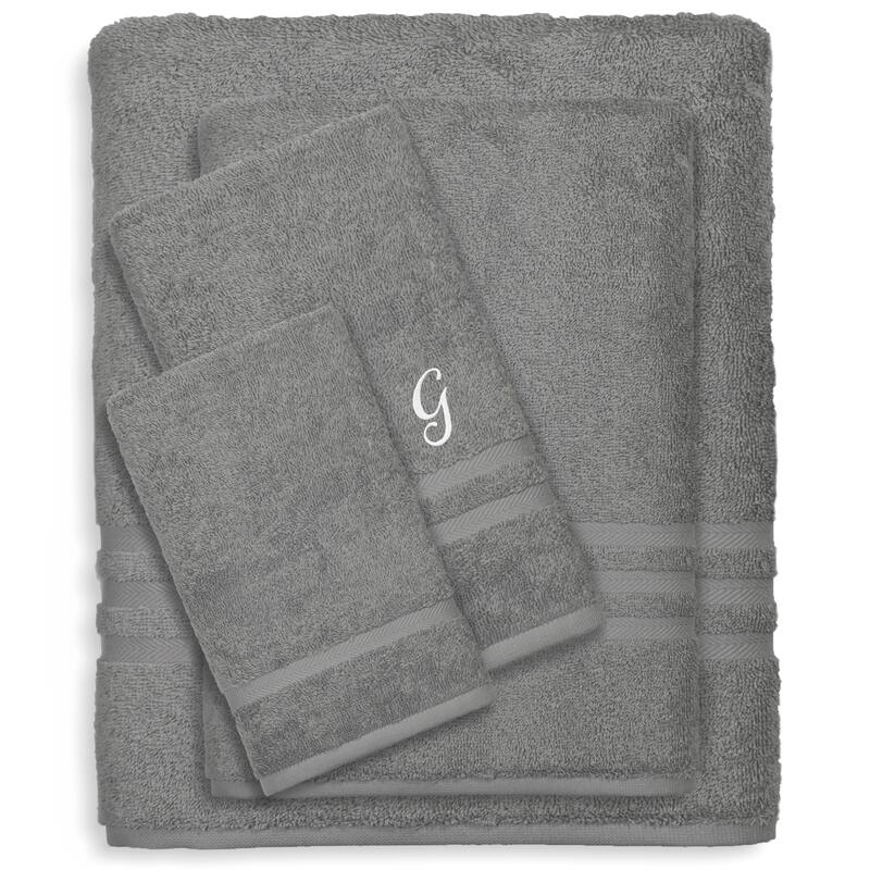 Authentic Hotel and Spa 100% Turkish Cotton 4PC Denzi Towel Set. - G