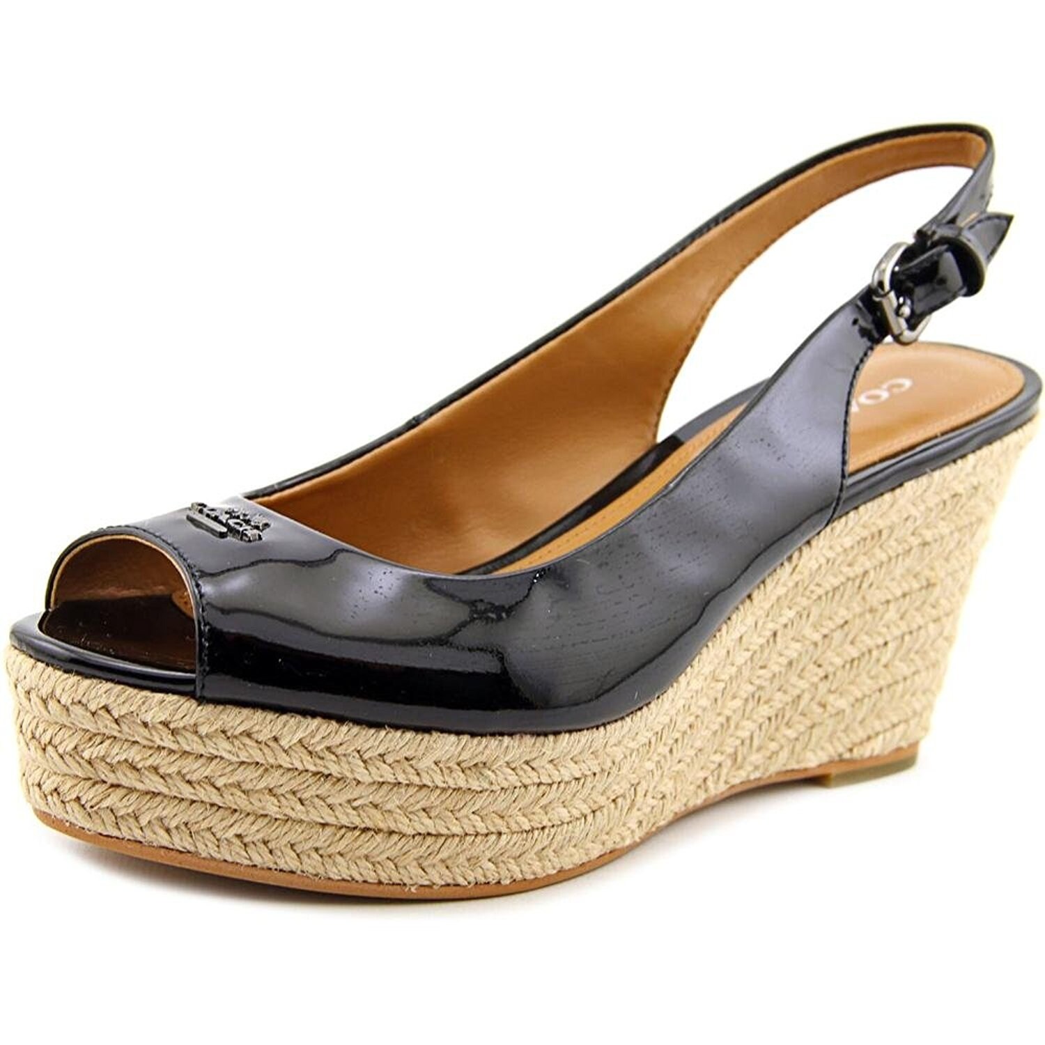 Shop Coach Womens Ferry Peep Toe Casual Platform Sandals
