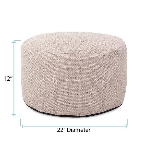 Allan Andrews Round Foot Pouf Panama Sand