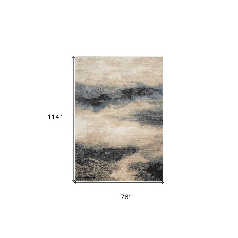 Foyew Power Loomed Abstract Modern Non Skid Stain Resistant Area Rug By HomeRoots