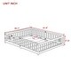preview thumbnail 36 of 45, Rubber Wood Floor Bed with Fence and Door,Twin Size
