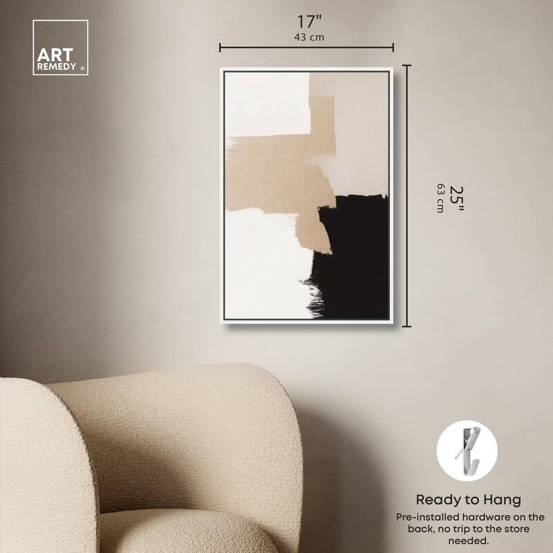 Beige and Black II Canvas by Art Remedy