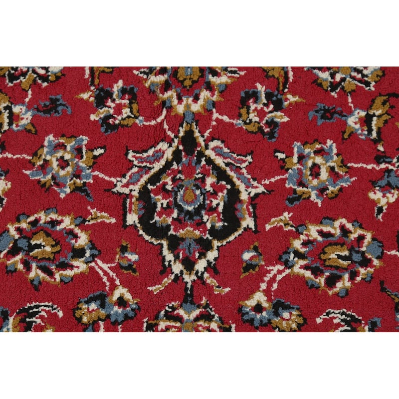 Traditional Floral Mashad Turkish Area Rug Red Machine Made Carpet - 6'5" x 9'9"