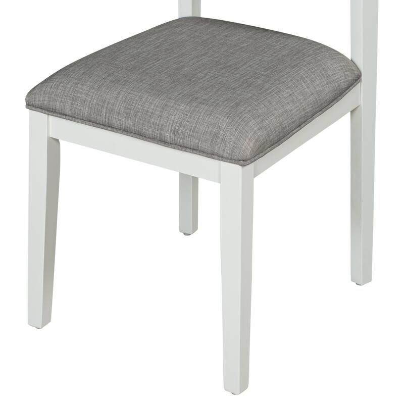 Classic and Traditional Style 6 - Piece Dining Set, Includes Dining Table, 4 Upholstered Chairs & Bench