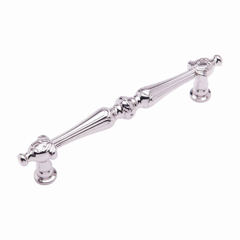 RK International Augustine 5 Inch Center to Center Bar Cabinet Pull - Polished Nickel