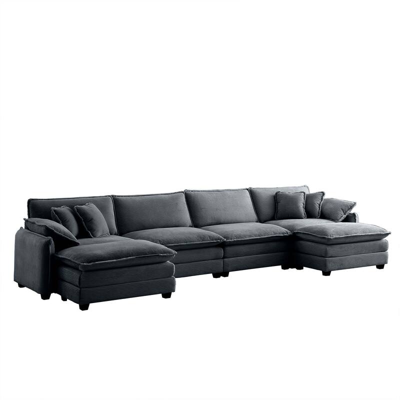 Over Size Flexible Combinations Modular Sofa Set with Ottomans