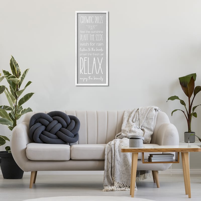 Stupell Rustic Gardening Rules Framed Giclee Art Design By Lil' Rue