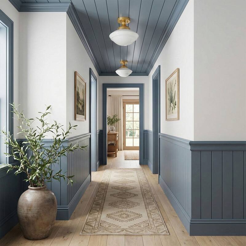 Modern Gold Flush Mount Ceiling Light with White Glass Shade Iron Fixture for Bathroom Bedroom Hallway