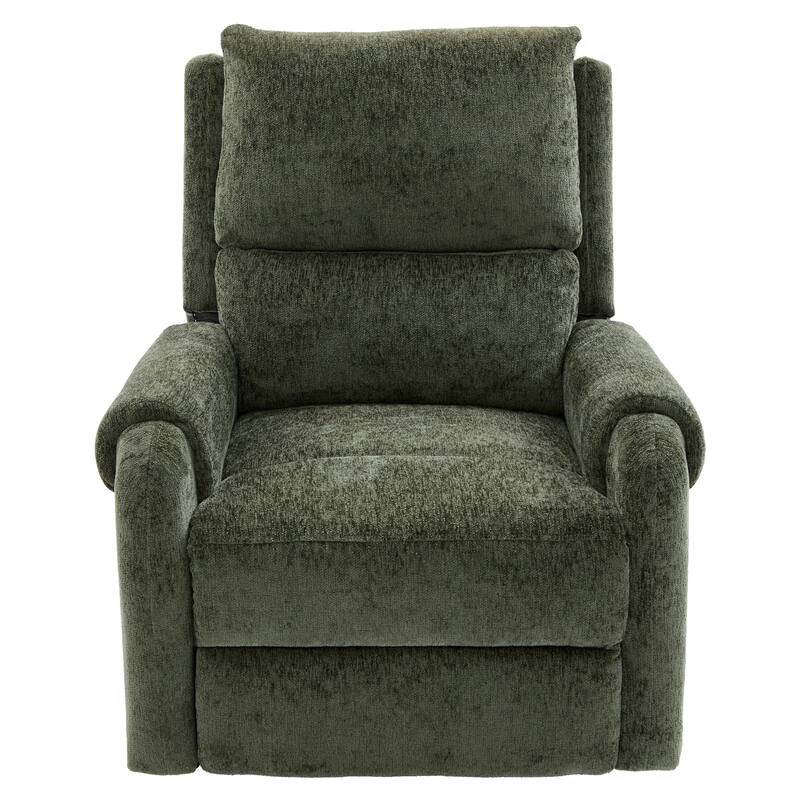 Roomfitters Manual Massage Recliner Chair with Swivel Rocker Base, Chenille Nursery Glider