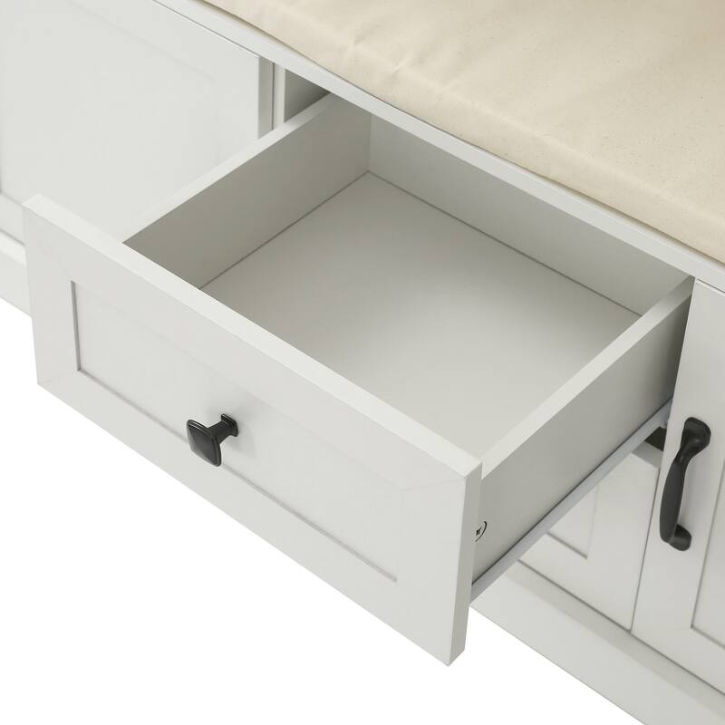 Classic Hall Tree with 3 Hooks,Coat Hanger,Storage Bench for Entrance,Hallway