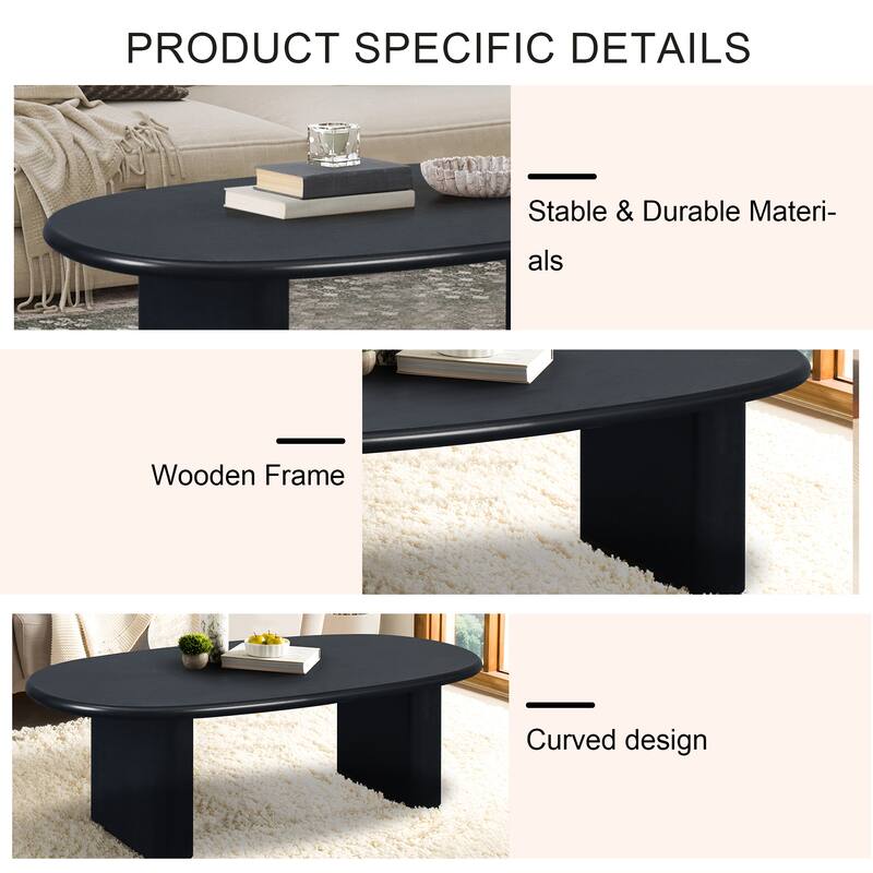 51" Tapered Tabletop Coffee Table