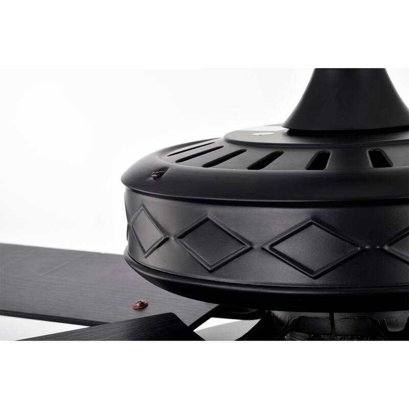 Jescha 52 Inch Matte Black Oil rubbed Finish Traditional Style Ceiling Fan with Remote