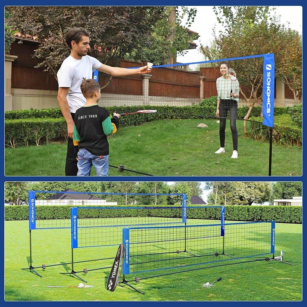 SONGMICS Badminton Net Set, Portable Sports Set for Badminton